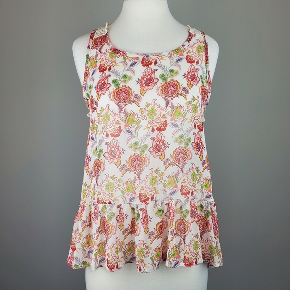 Altar'd State Crochet Back Floral Top - Picture 2 of 5